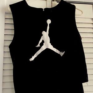 Black Jordan crop top with cover